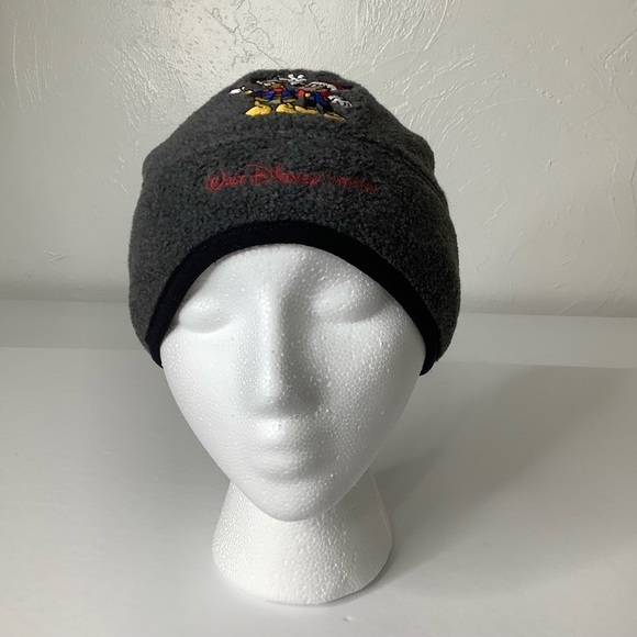Vintage Walt Disney World Kids training beanie fleece hat / cap SZ OS unisex EUC - Picture 12 of 13